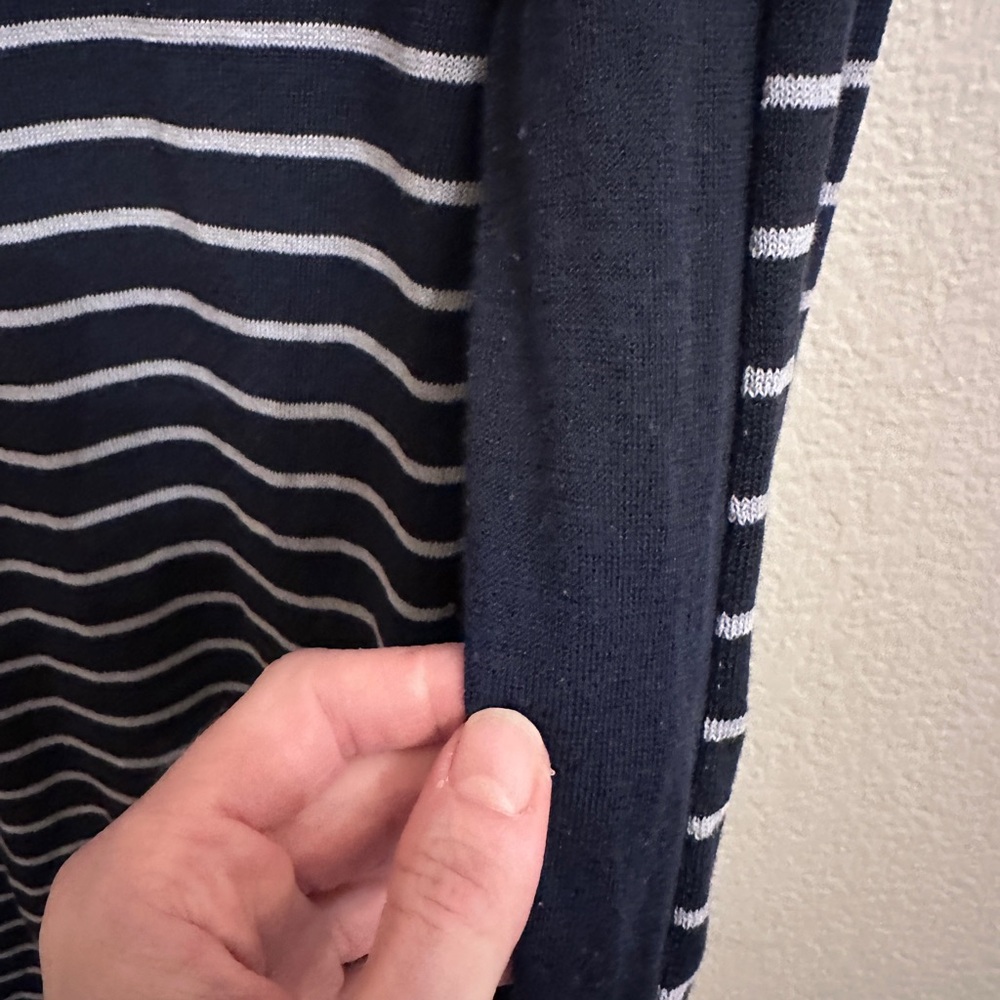 CAbi Navy and White Striped Long Sleeve Top - Picture 5 of 5